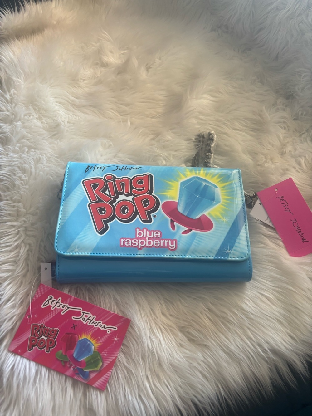 Betsey Johnson Blue Ring Pop Blue Raspberry Wallet